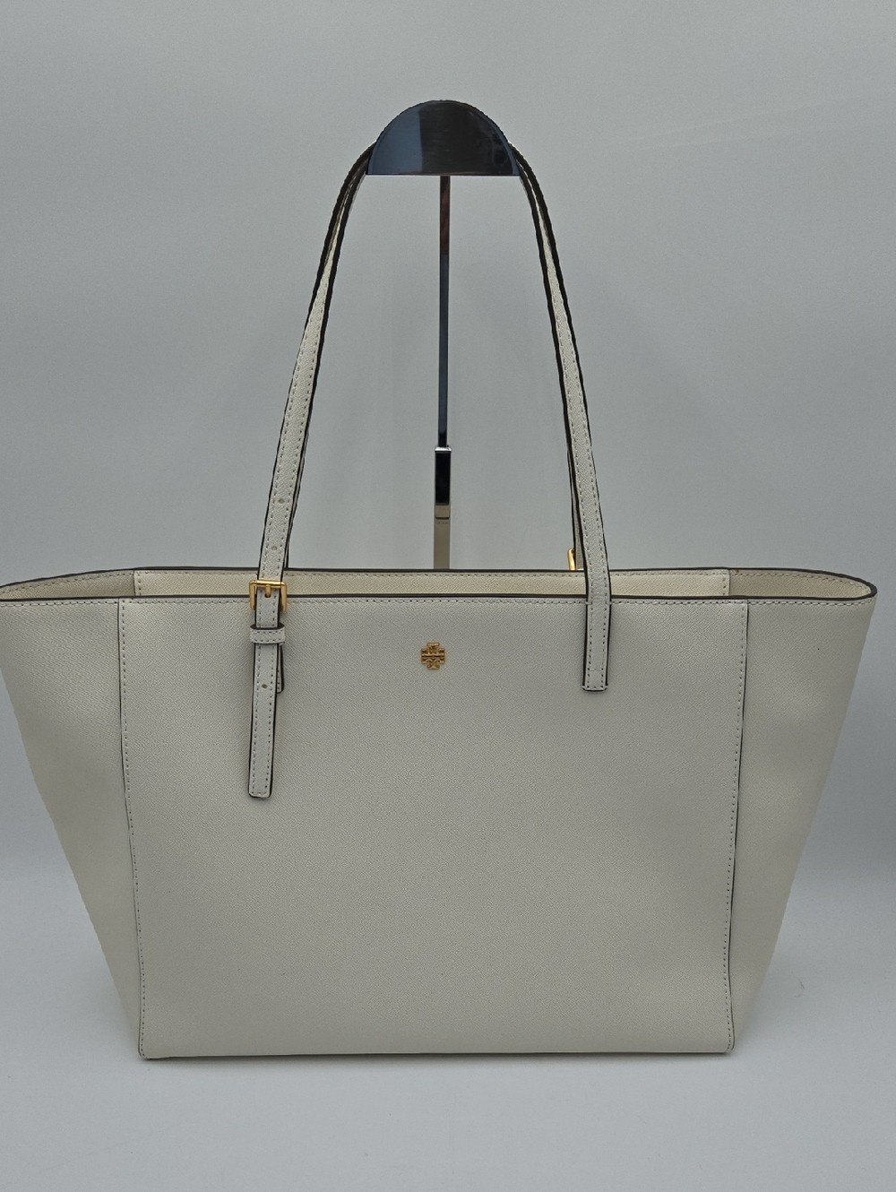 #224 NWT - Tory Burch Emerson New Ivory White w/Gold Hardware Large Tote